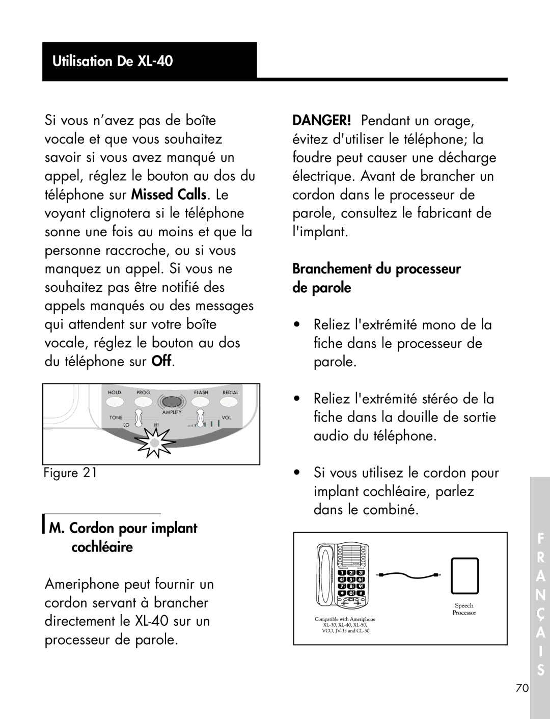 Ameriphone XL-40 manual Hold Prog Flash 