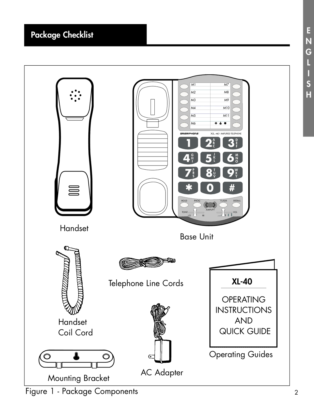 Ameriphone XL-40 manual Package Checklist, Operating 