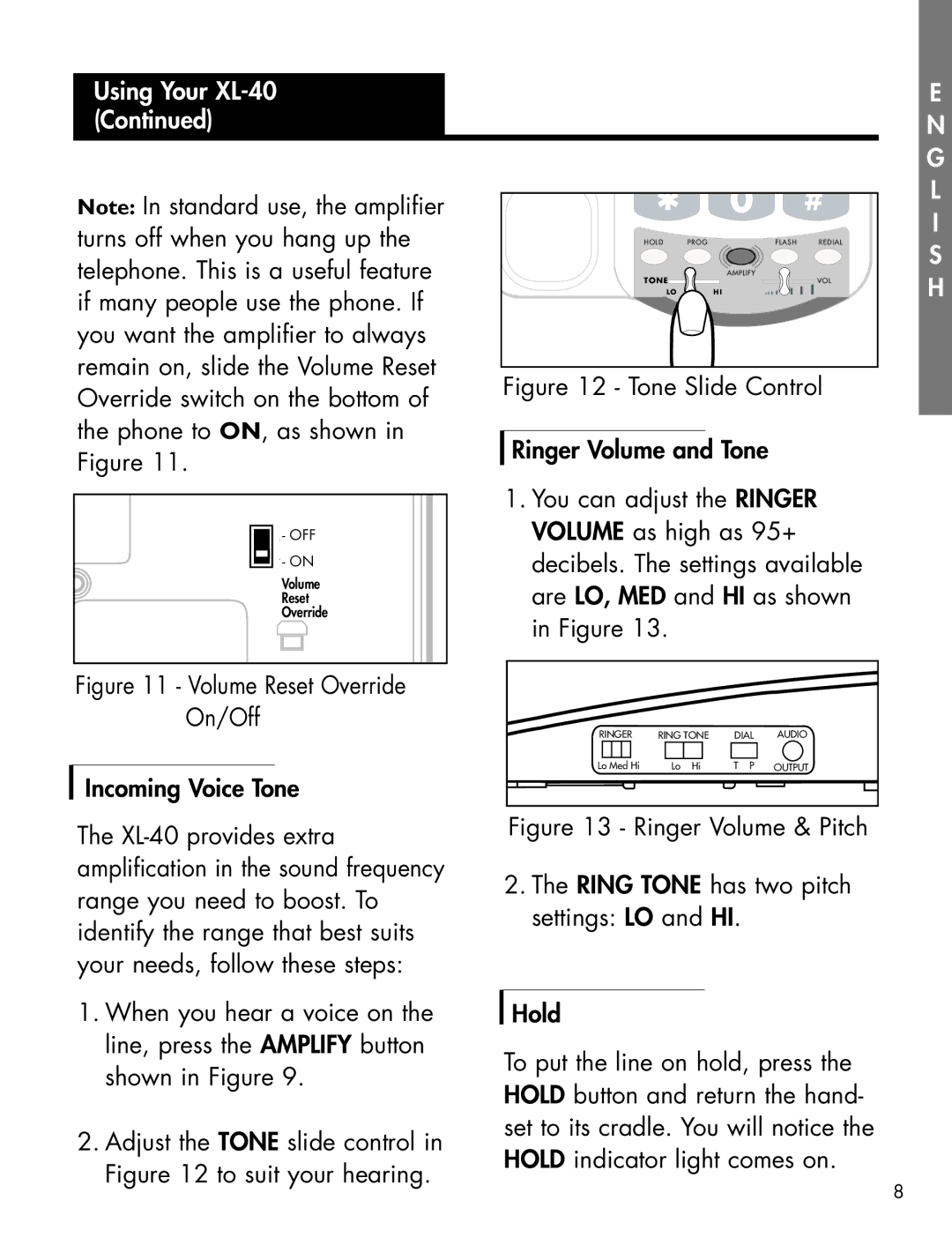 Ameriphone XLXL-40 manual Off 