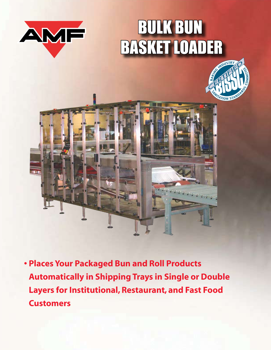 AMF Bulk Bun Basket Loader manual Bulk BUN Basket Loader 