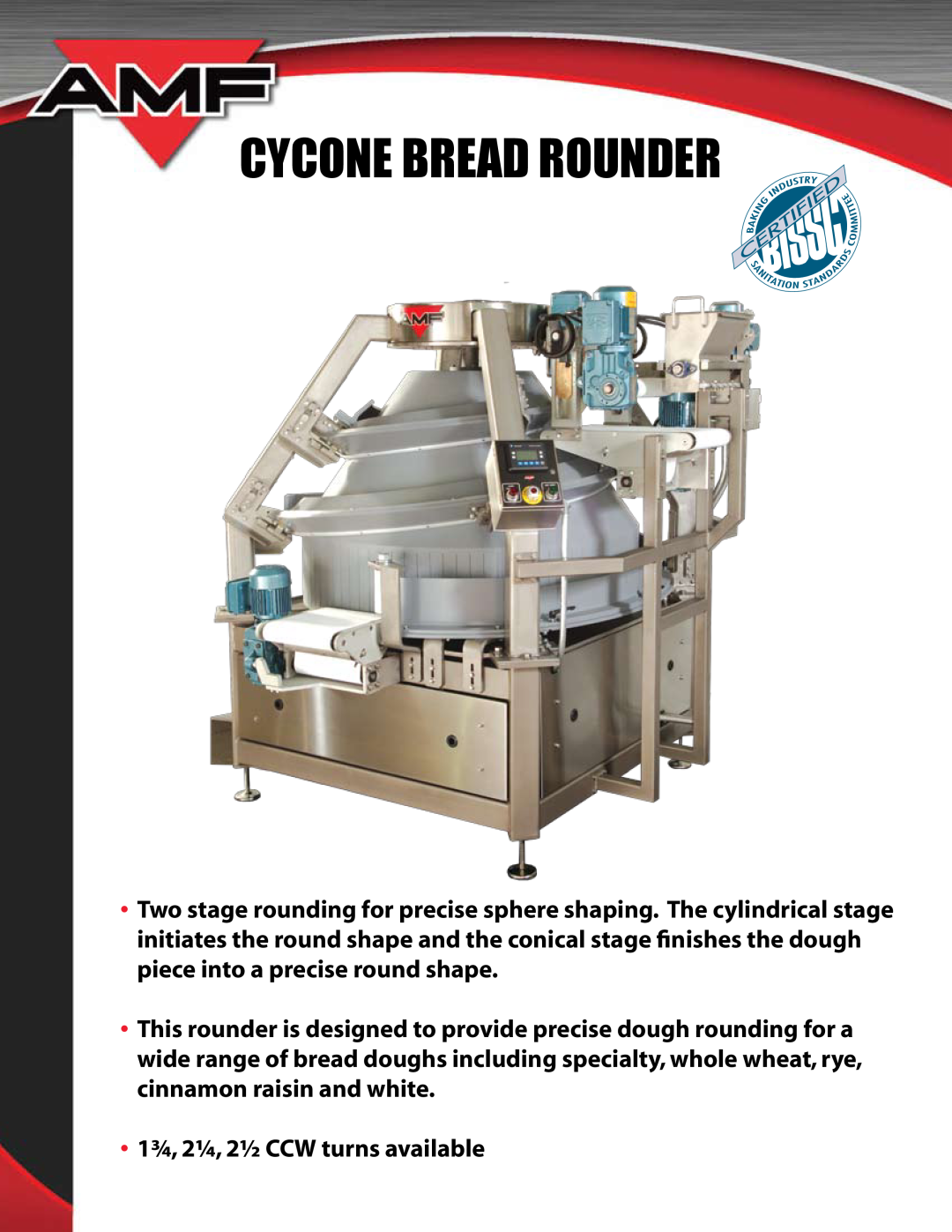 AMF Cycone Bread Rounder manual 