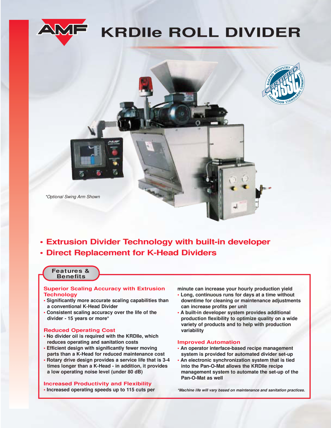 AMF KRDIIe Roll Devider manual Features, Benefits 