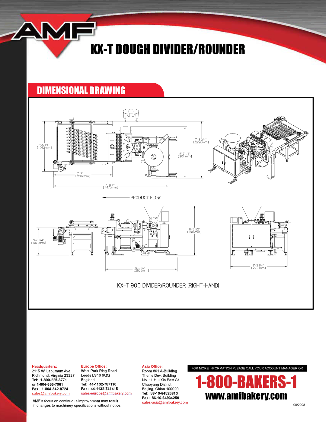 AMF KX-T manual Dimensional Drawing,  