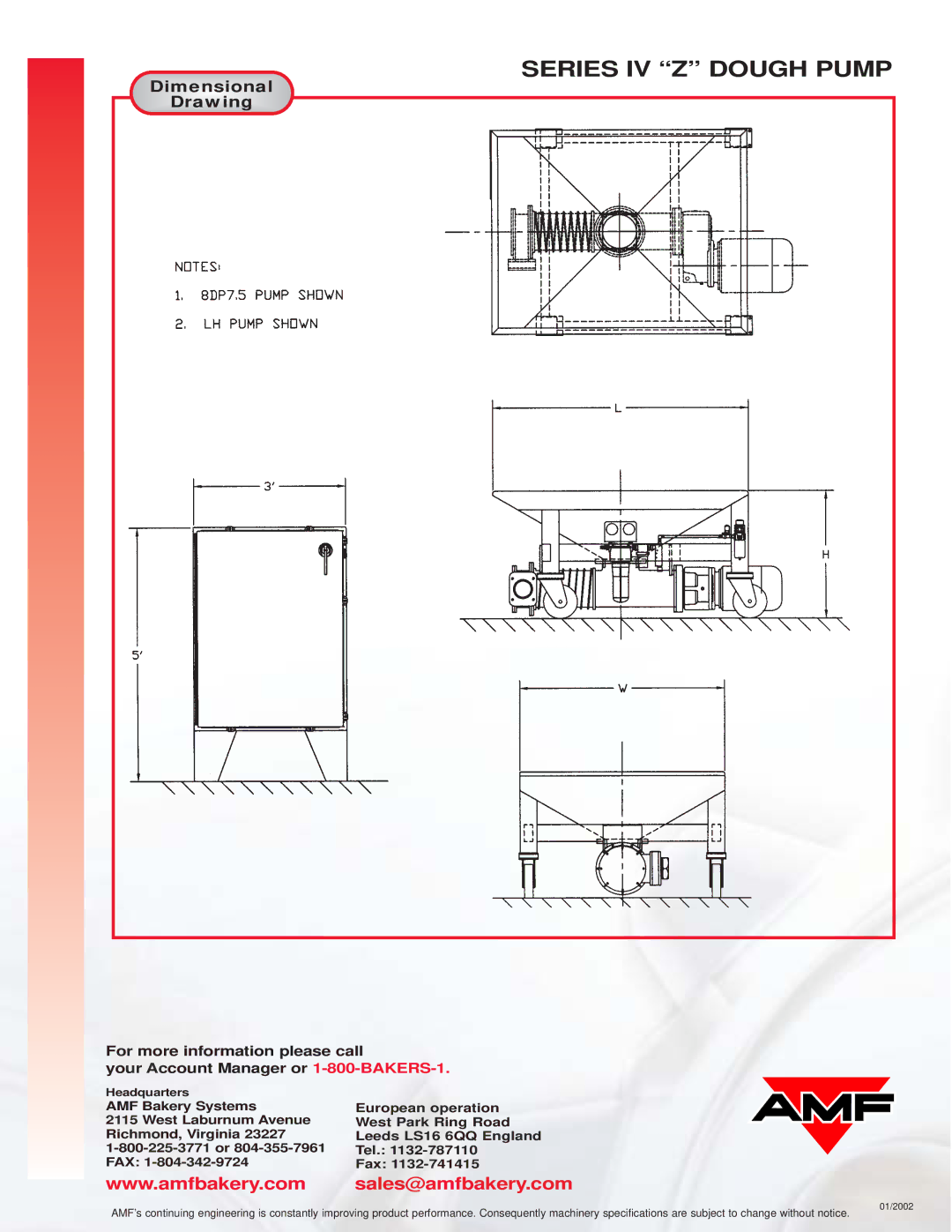 AMF Series IV manual Dim ensional, Drawing 