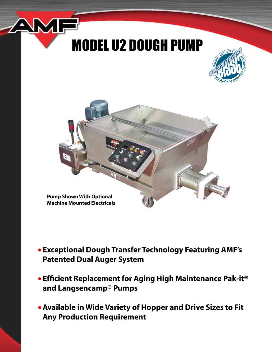 AMF manual Model U2 Dough Pump 