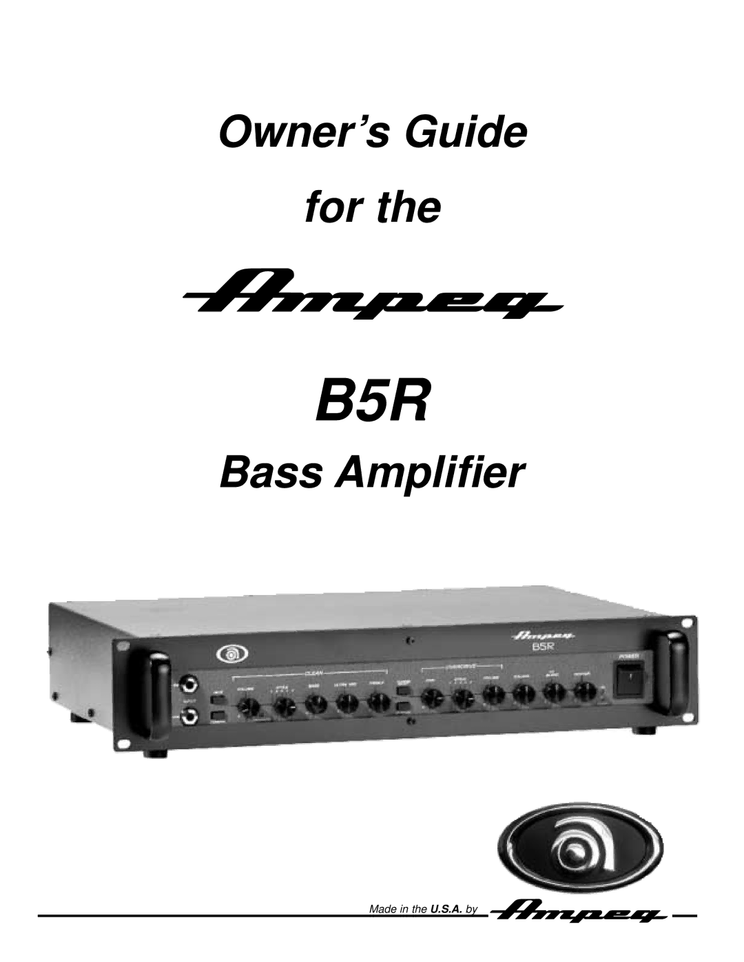 Ampeg B5R manual 