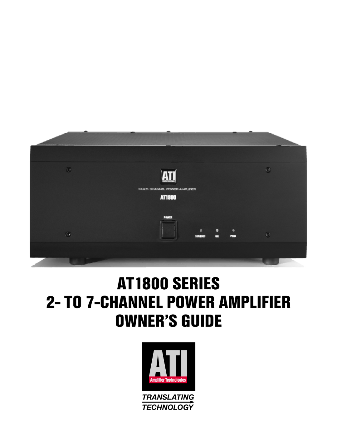 Amplifier Tech AT1800 Series manual 