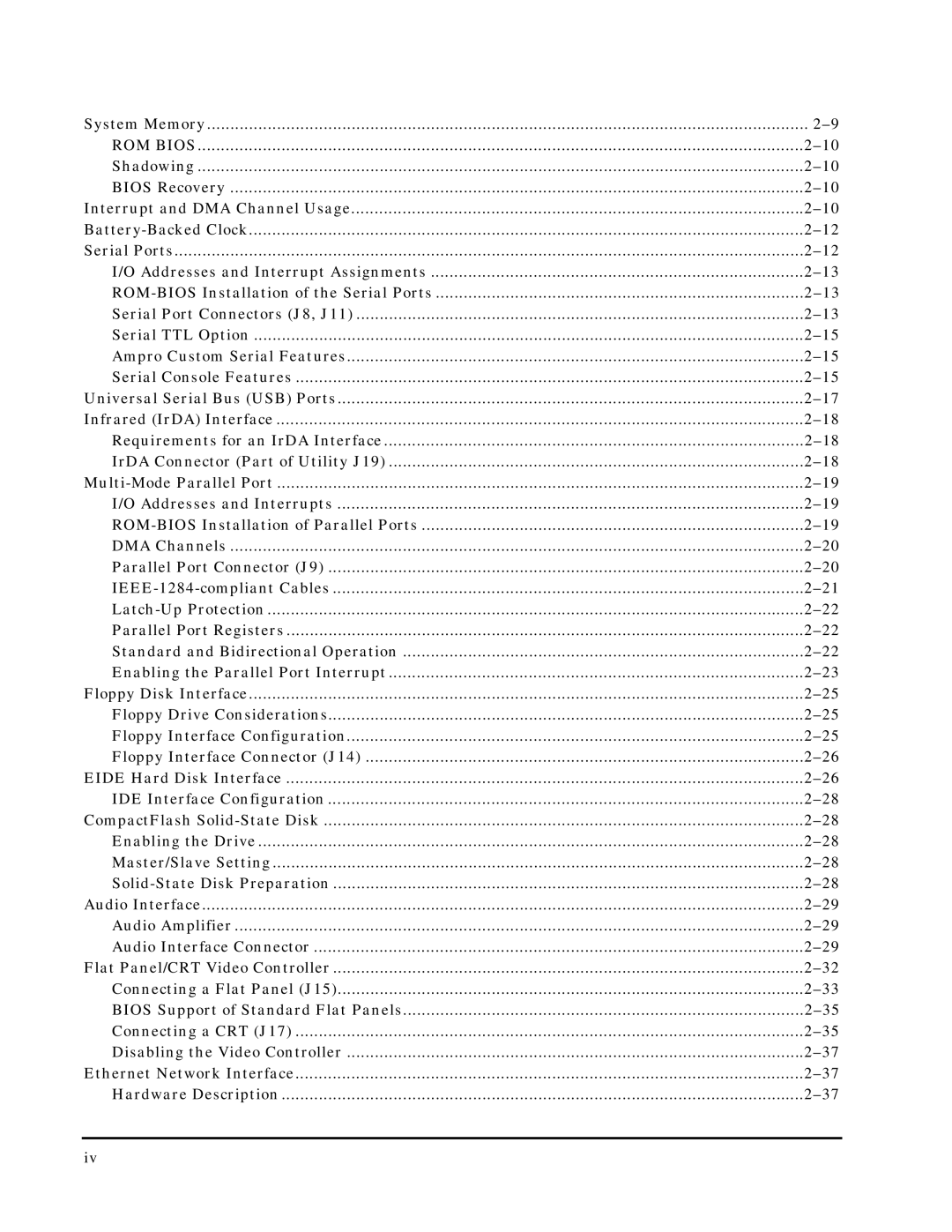 Ampro Corporation 5001451A manual ROM Bios 