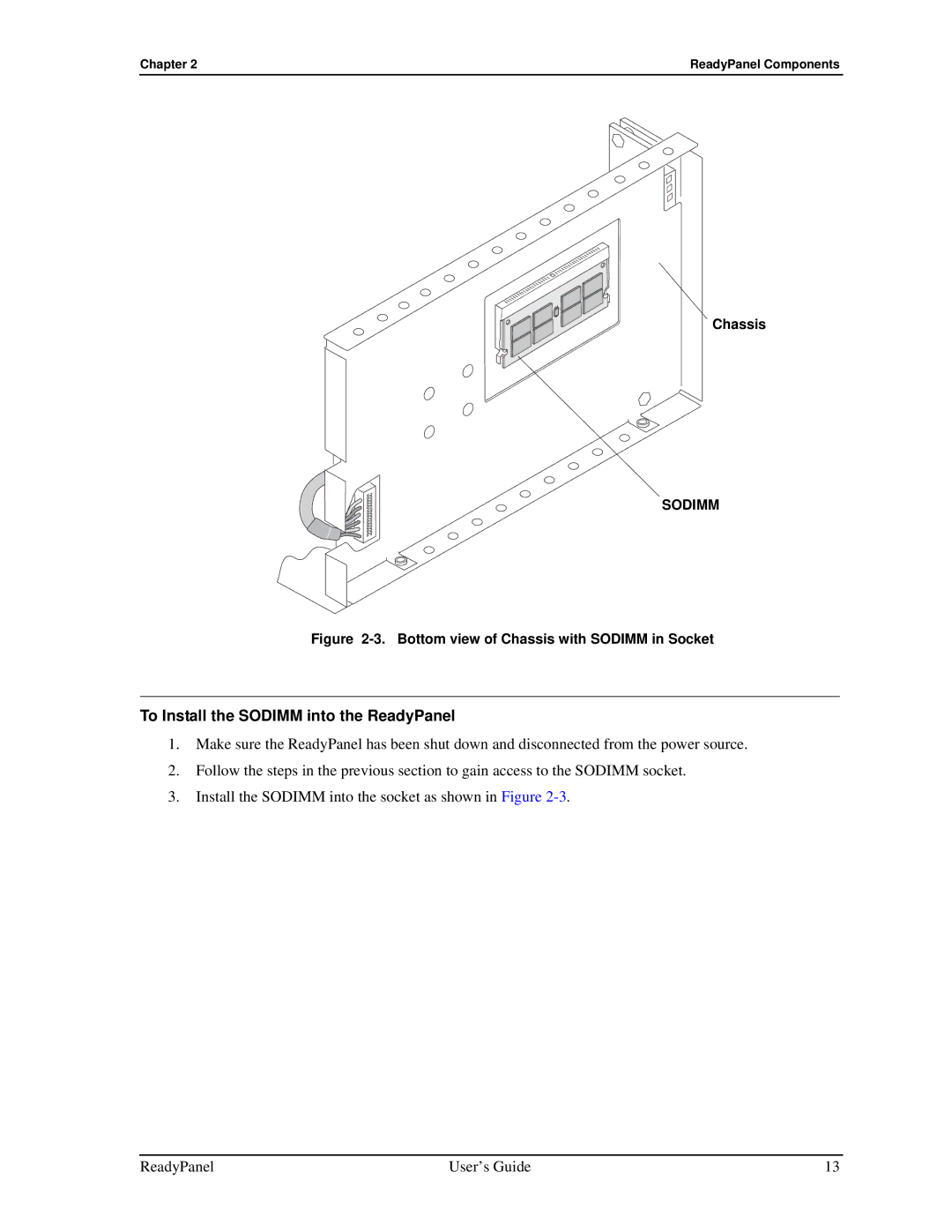 Ampro Corporation P/N 5001795A REV A manual To Install the Sodimm into the ReadyPanel 