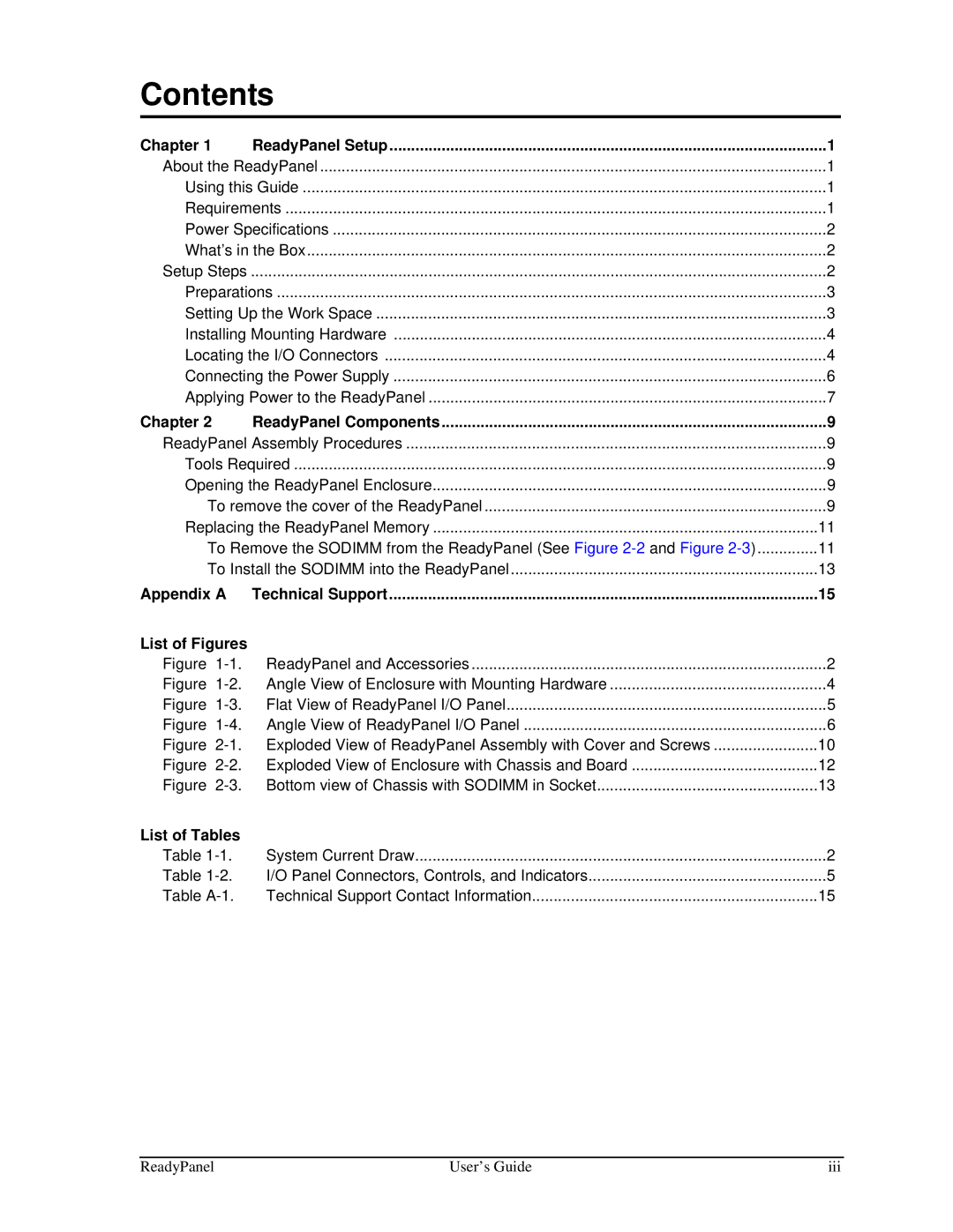 Ampro Corporation P/N 5001795A REV A manual Contents 