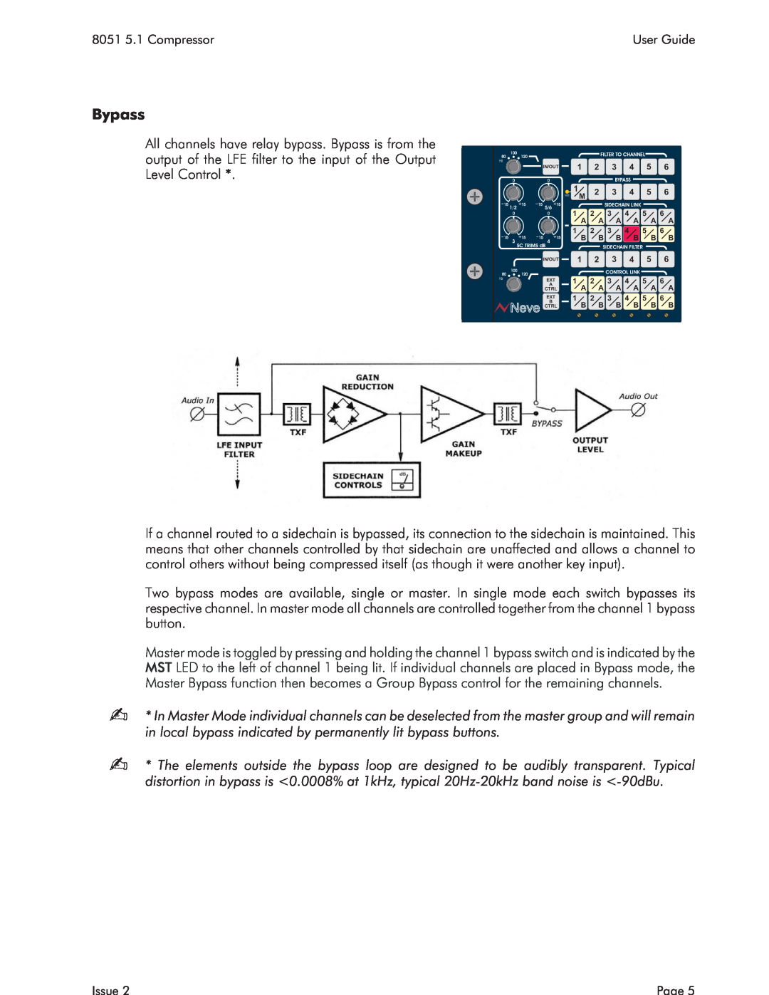 AMS specifications Bypass, 8051 5.1 Compressor, User Guide, Issue, Page 