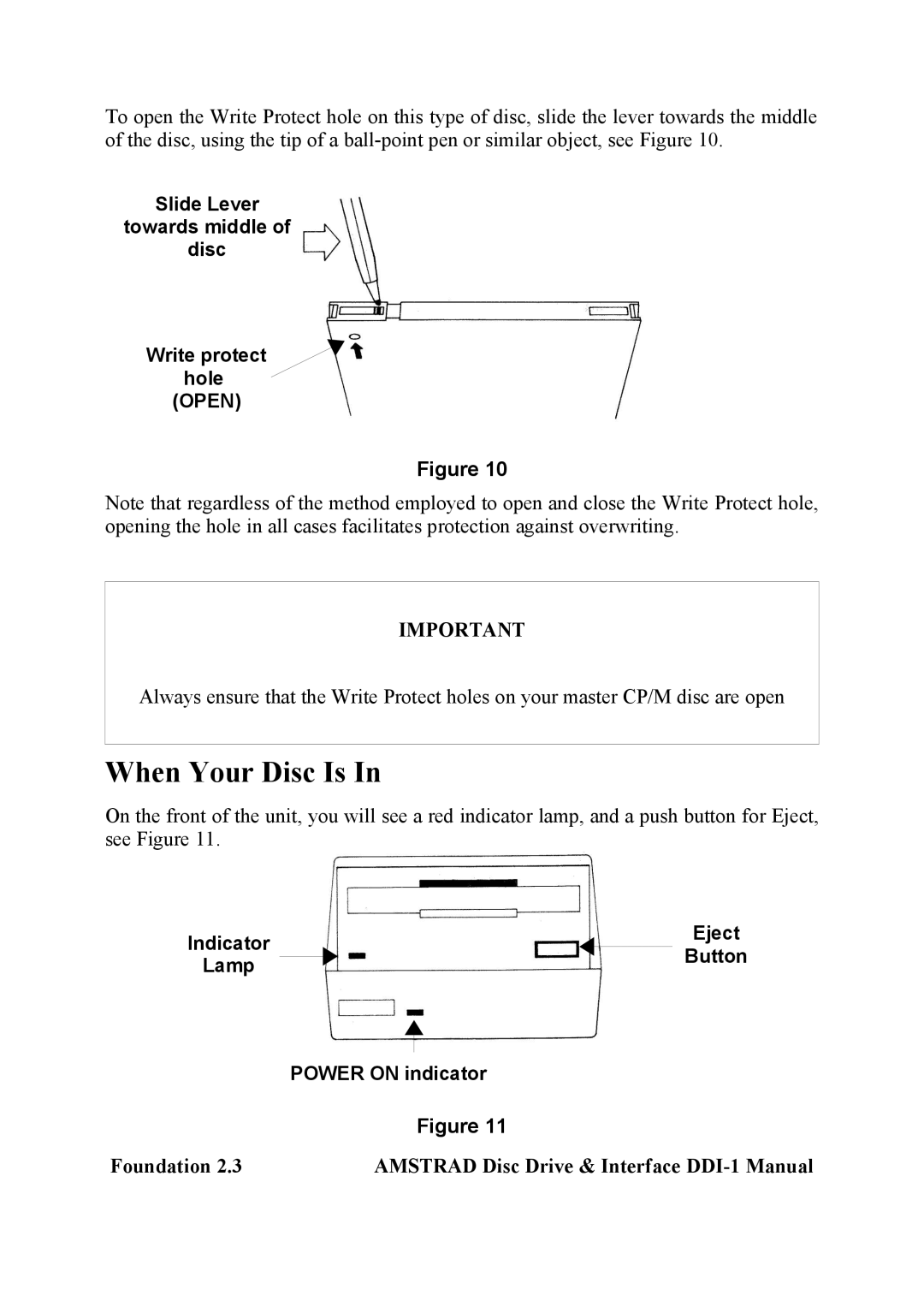 Amstrad DDI-1 manual When Your Disc Is 