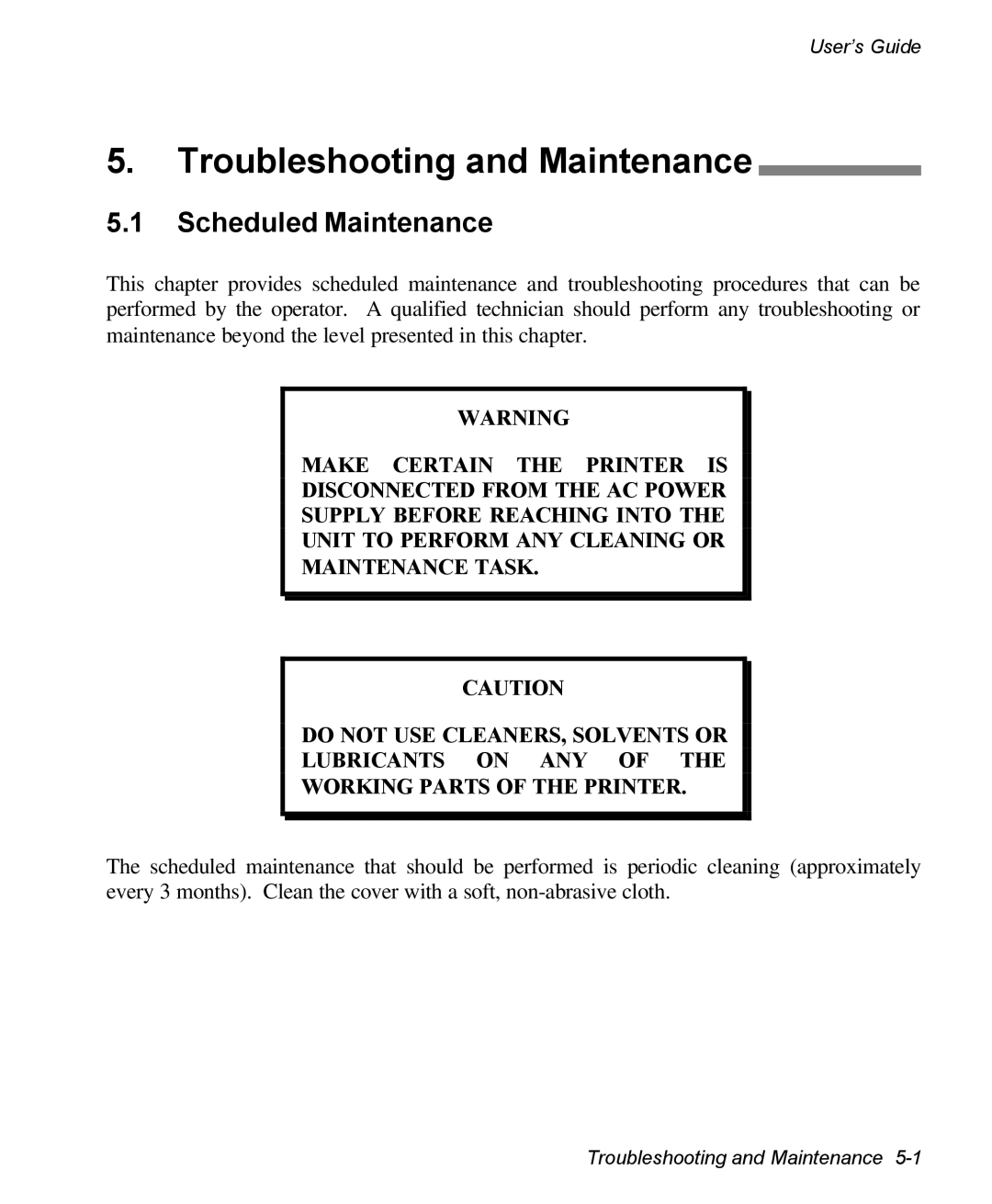 AMT Datasouth 3300 manual Troubleshooting and Maintenance, Scheduled Maintenance 