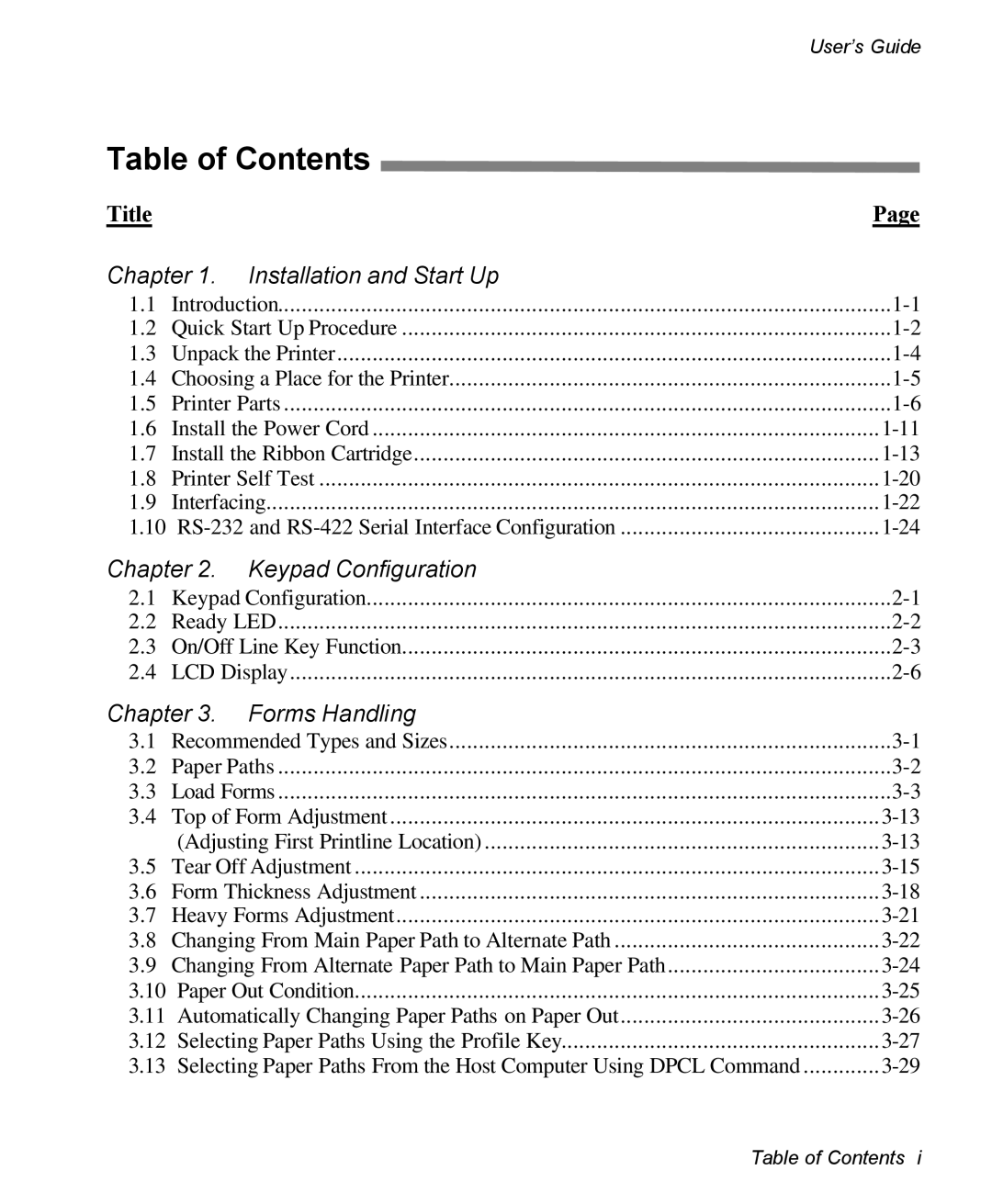 AMT Datasouth 3300 manual Table of Contents 