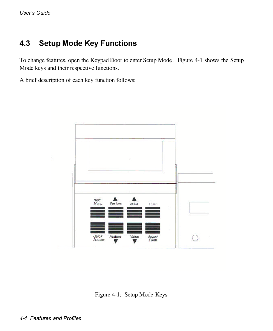 AMT Datasouth 3300 manual Setup Mode Key Functions, Setup Mode Keys 