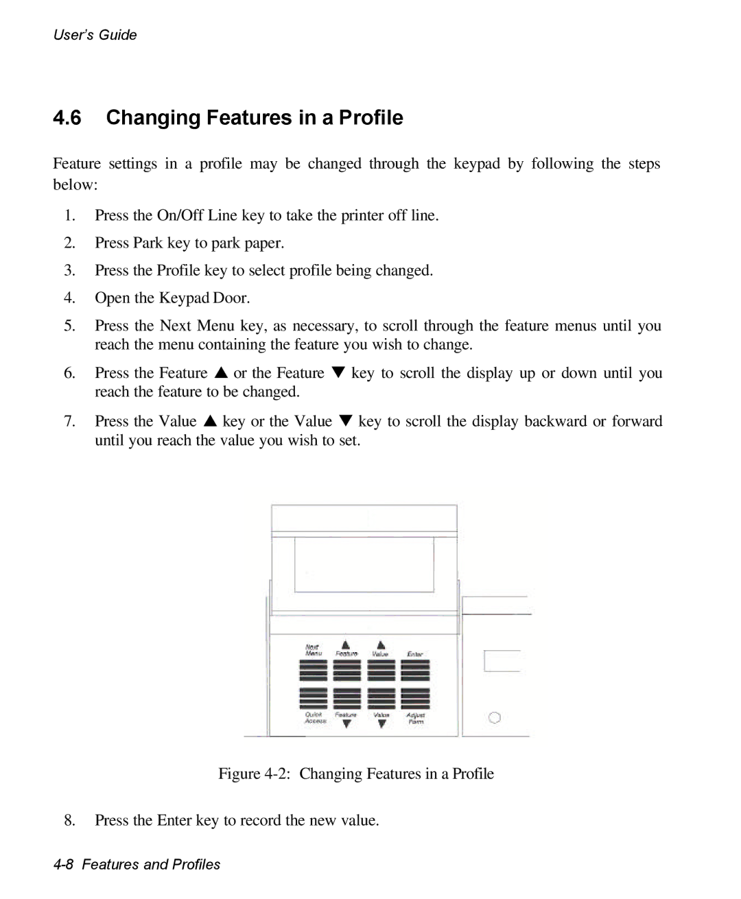 AMT Datasouth 3300 manual Changing Features in a Profile 