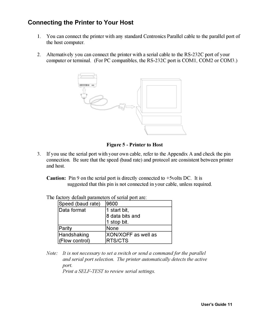 AMT Datasouth 400 manual Connecting the Printer to Your Host, Printer to Host 