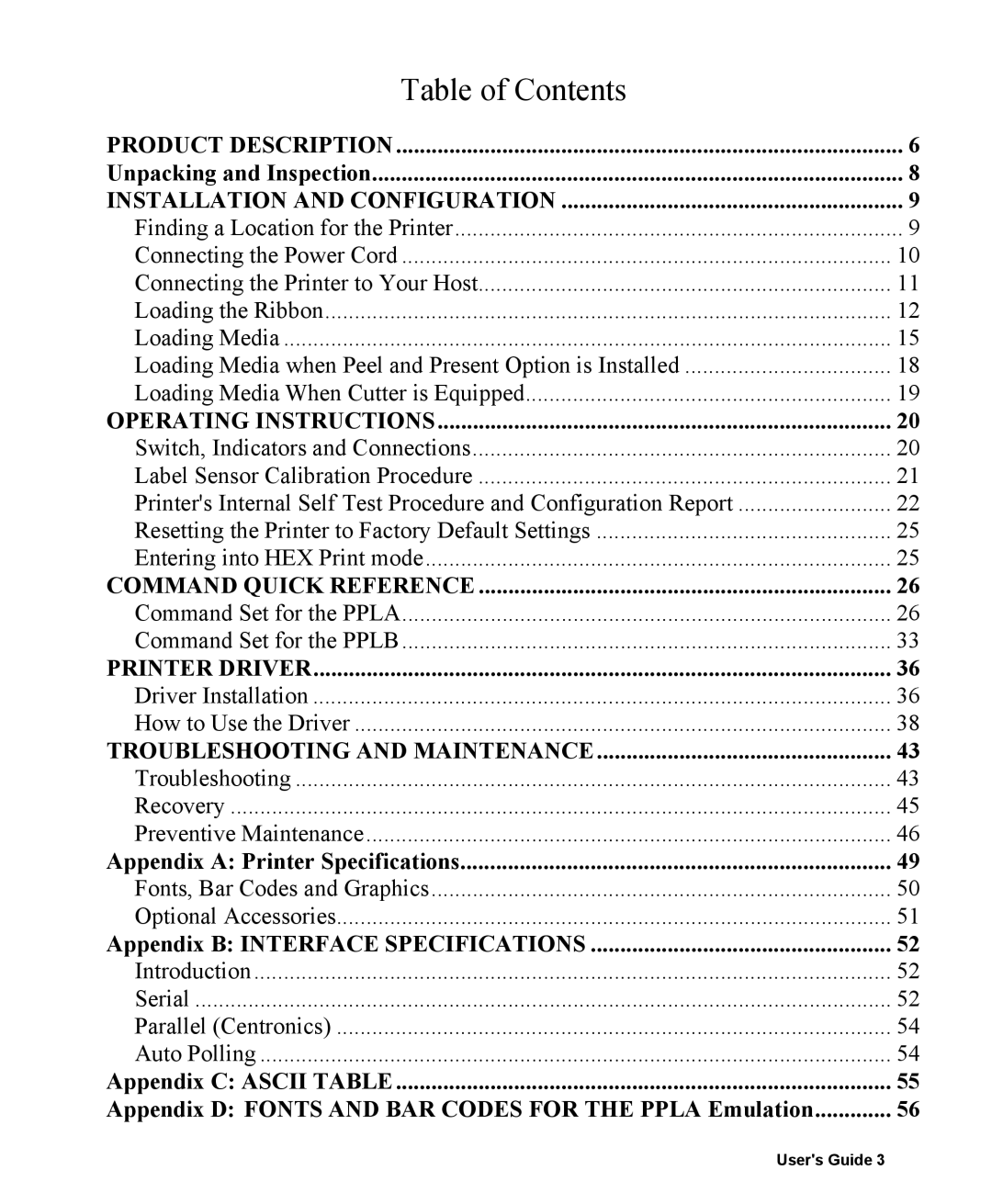 AMT Datasouth 400 manual Table of Contents 