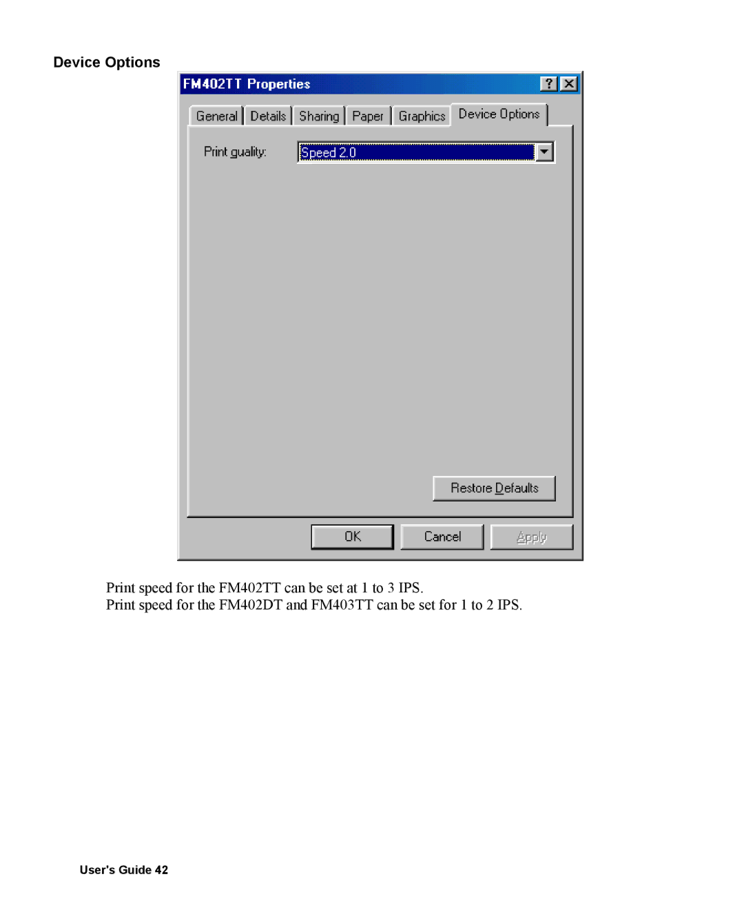 AMT Datasouth 400 manual Device Options 