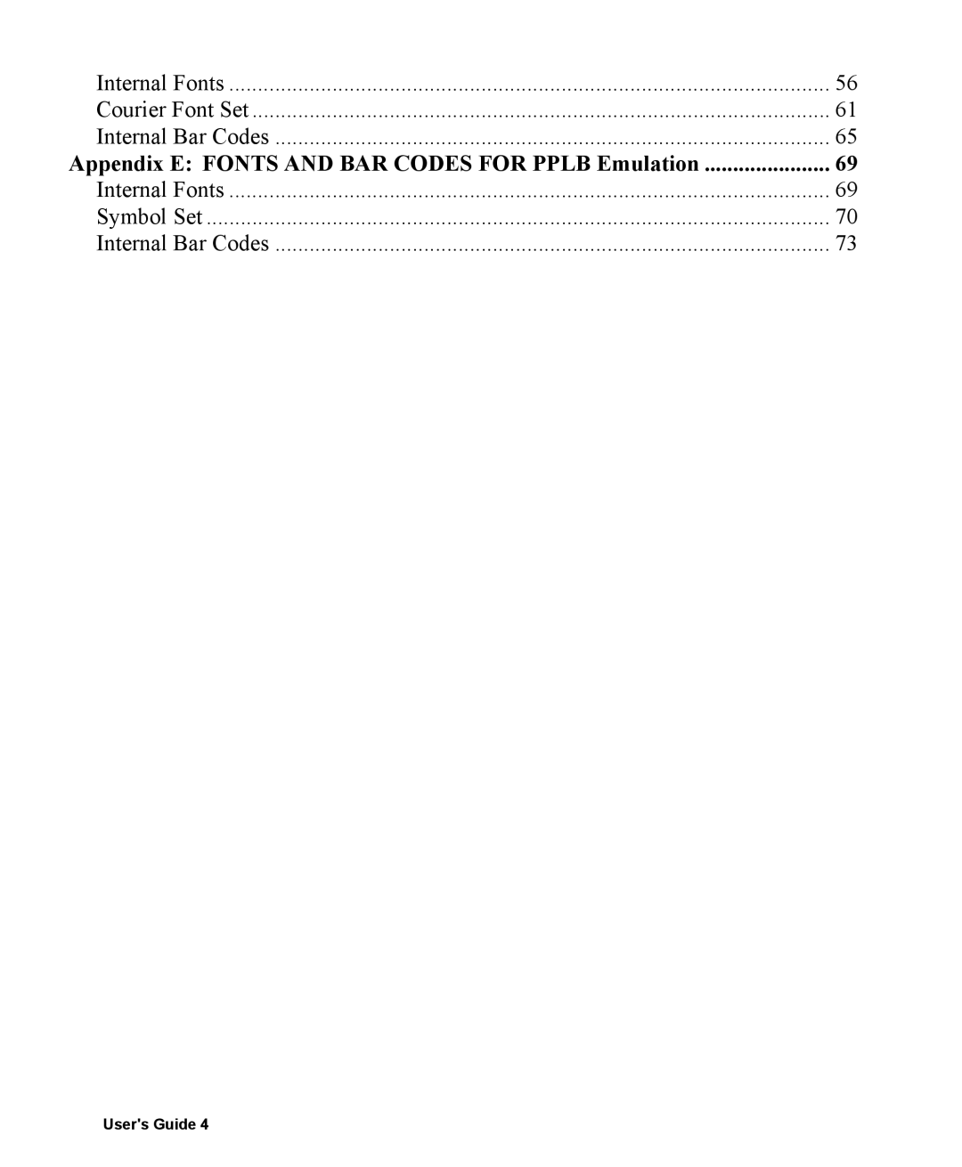 AMT Datasouth 400 manual Appendix E Fonts and BAR Codes for Pplb Emulation 