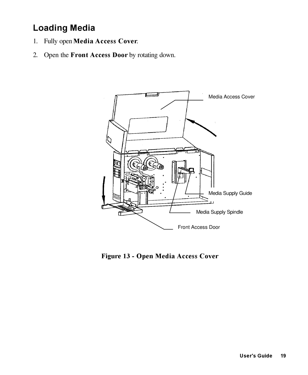 AMT Datasouth 4000 manual Loading Media, Fully open Media Access Cover 