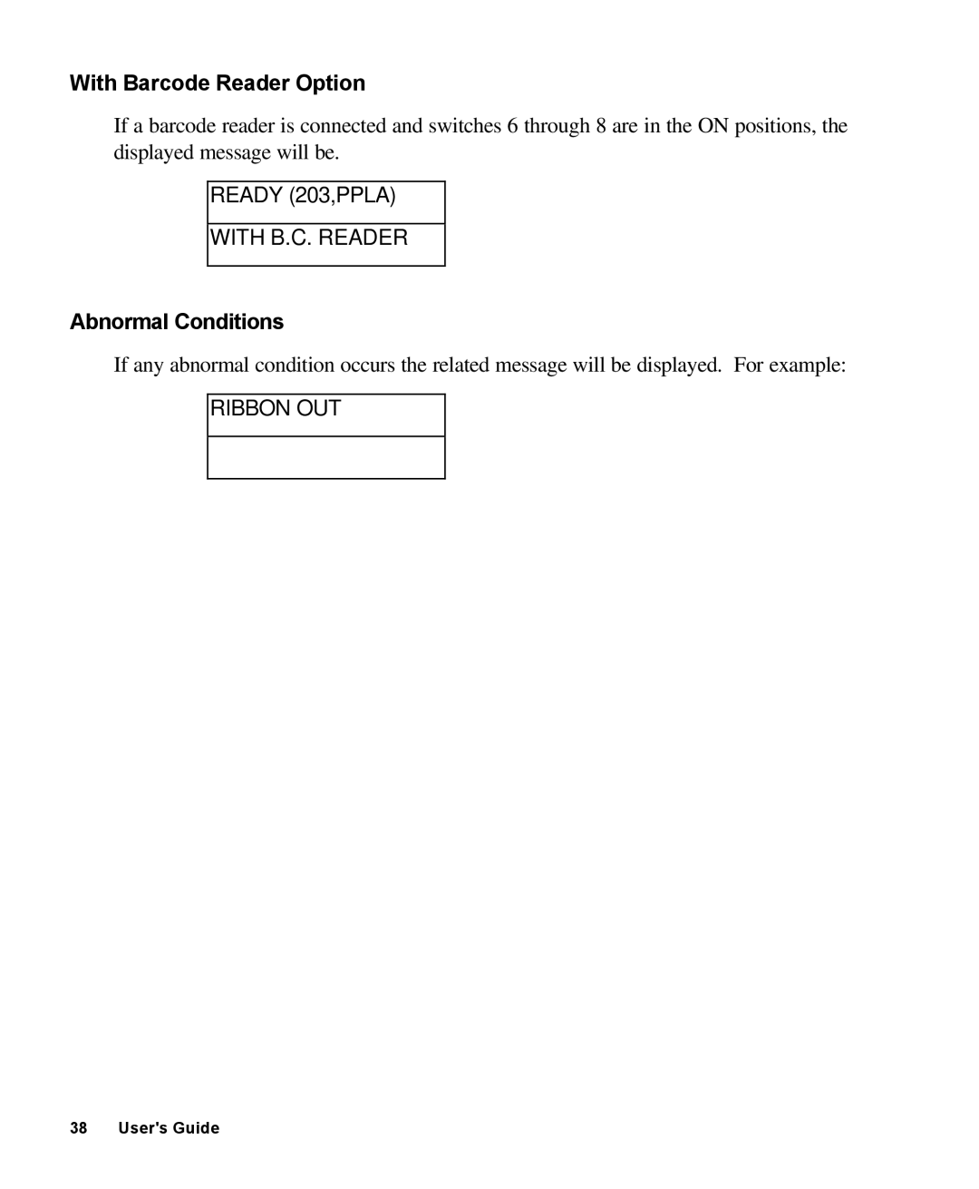 AMT Datasouth 4000 manual With Barcode Reader Option, Abnormal Conditions 