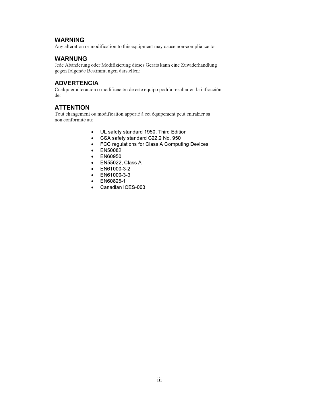 AMT Datasouth 4500 Series manual Warnung 