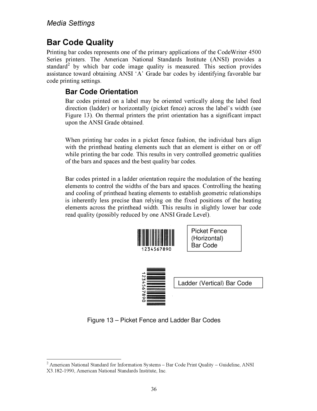 AMT Datasouth 4500 Series manual Bar Code Quality, Bar Code Orientation 