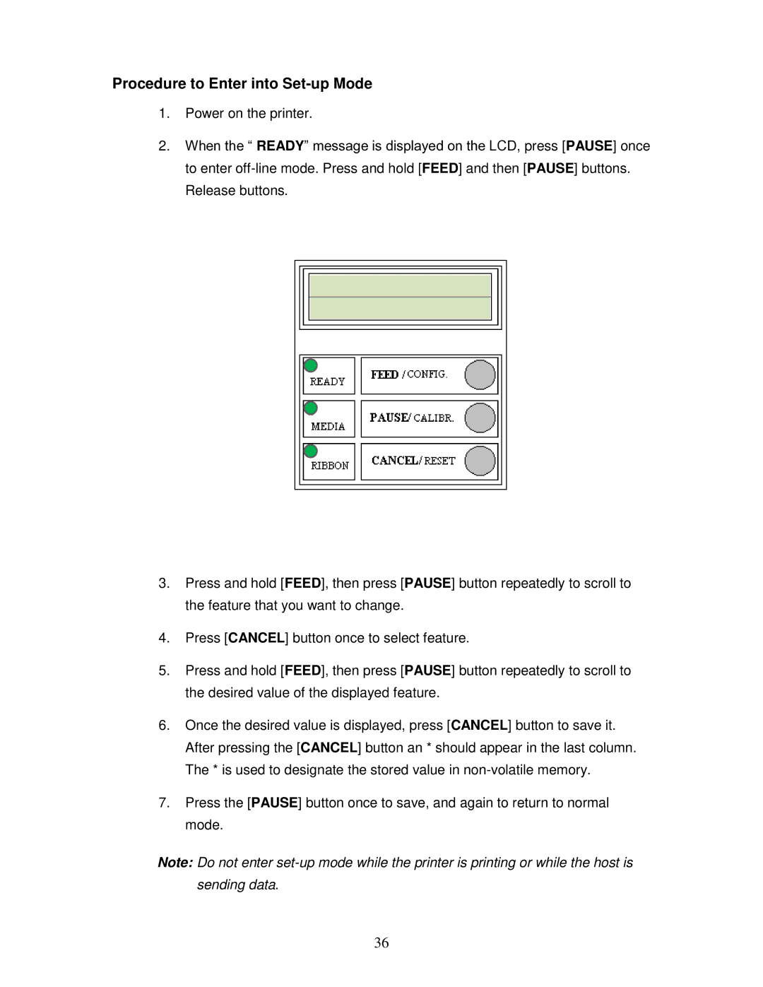 AMT Datasouth 4600 manual Procedure to Enter into Set-up Mode 