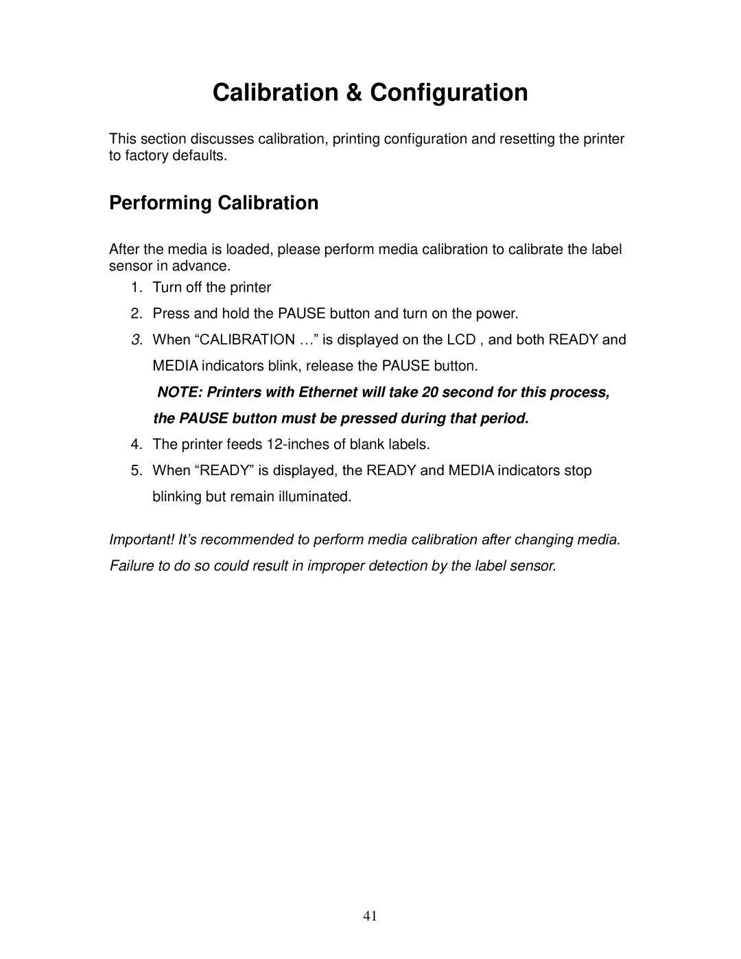 AMT Datasouth 4600 manual Calibration & Configuration, Performing Calibration 