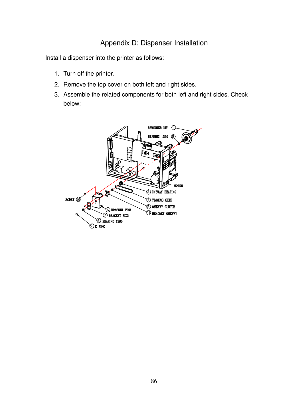 AMT Datasouth 4600 manual Appendix D Dispenser Installation 