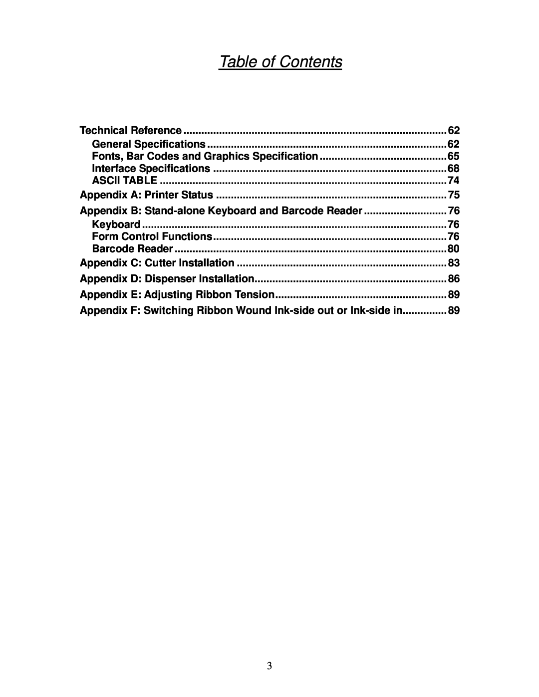 AMT Datasouth 4600 manual Table of Contents, Technical Reference 