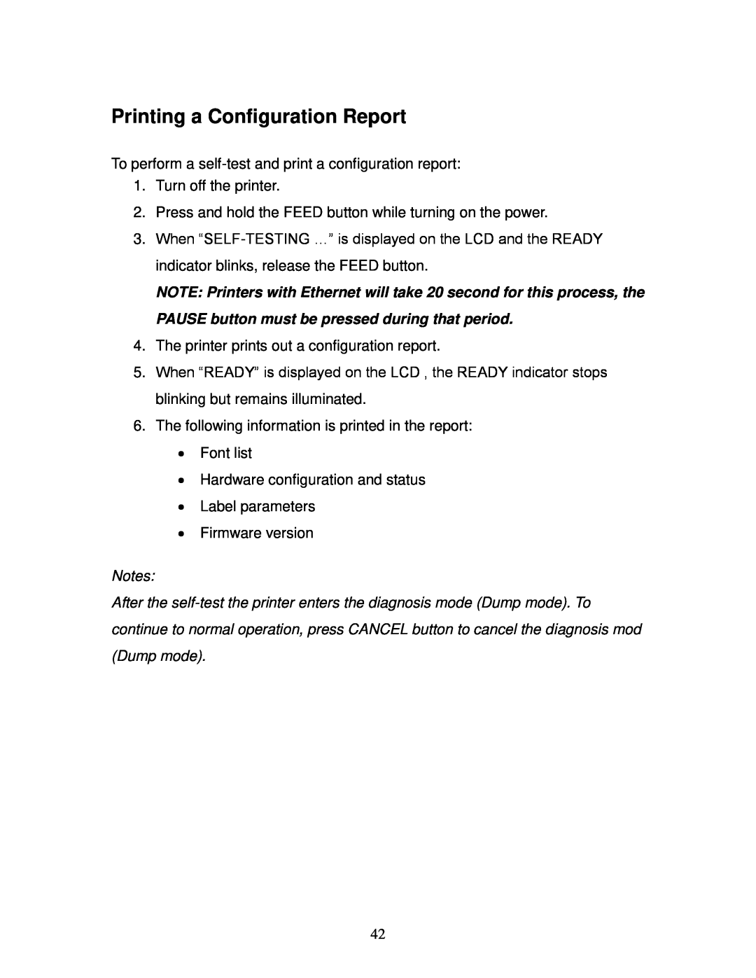 AMT Datasouth 4600 manual Printing a Configuration Report 