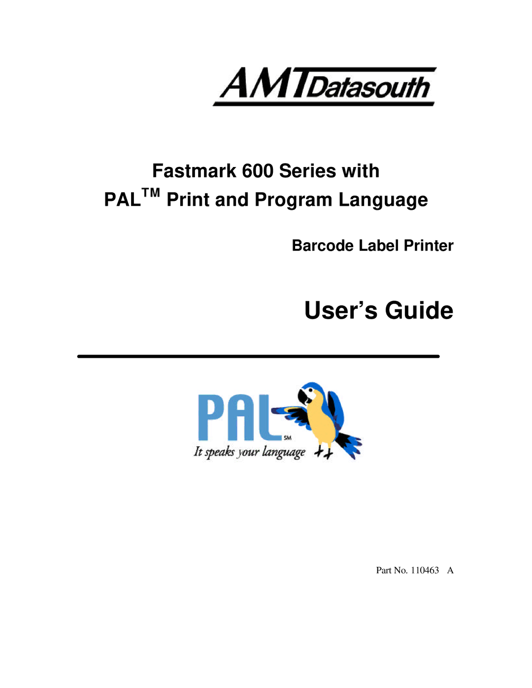 AMT Datasouth 600 manual User’s Guide 