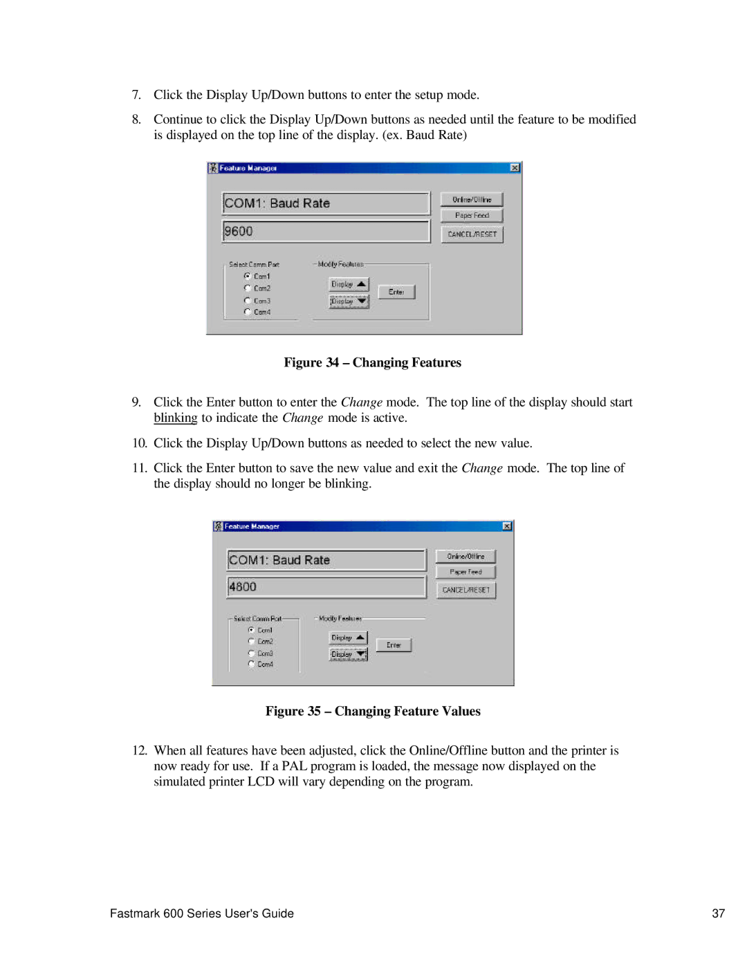 AMT Datasouth 600 manual Changing Features 