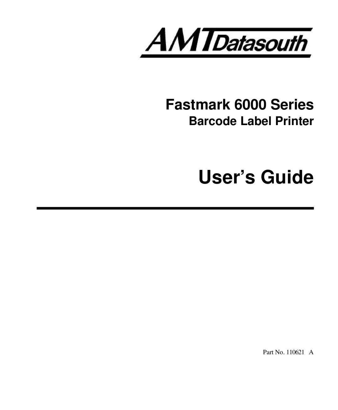 AMT Datasouth 6000 manual User’s Guide 