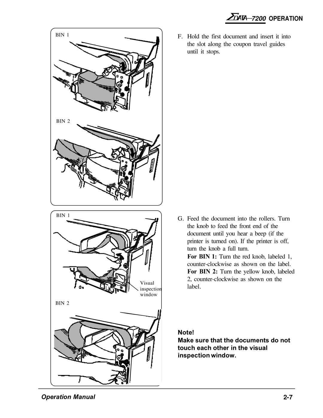 AMT Datasouth 7200 manual Visual 