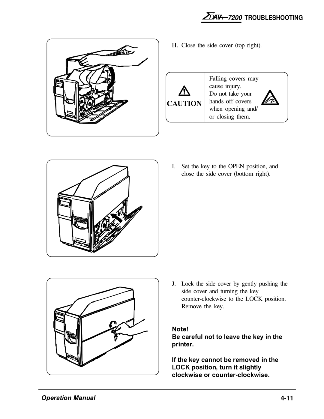 AMT Datasouth 7200 manual Troubleshooting 