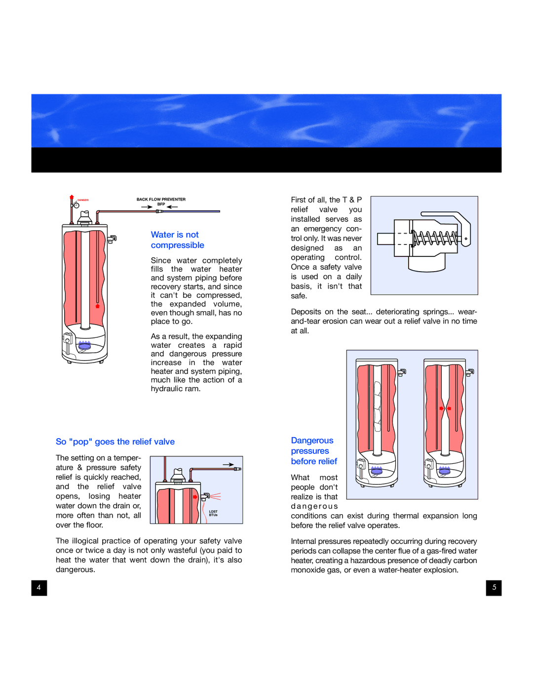 Amtrol Therm-X-Trol manual Water is not compressible, So pop goes the relief valve, Before relief 