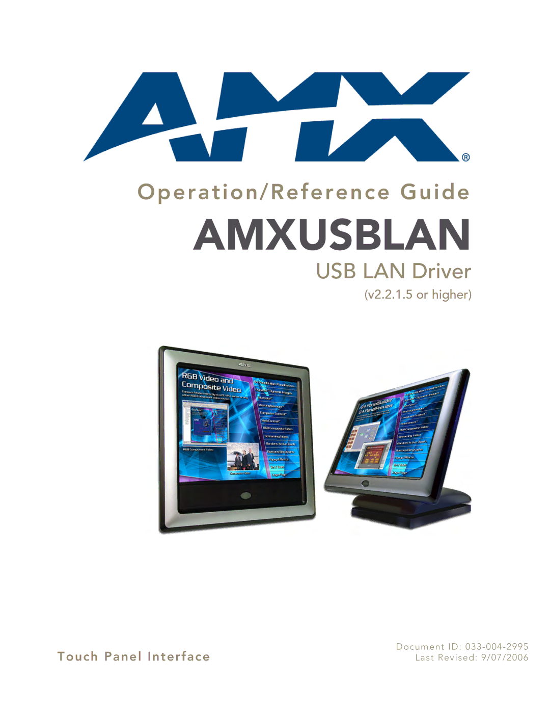 AMX AMXUSBLAN manual Amxusblan 