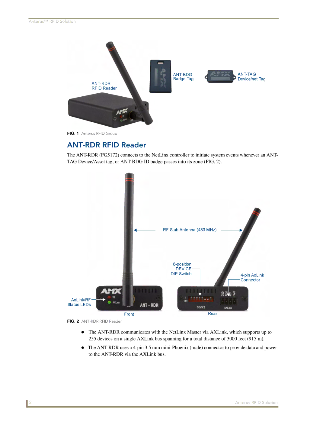 AMX manual ANT-RDR Rfid Reader, Anterus Rfid Group 