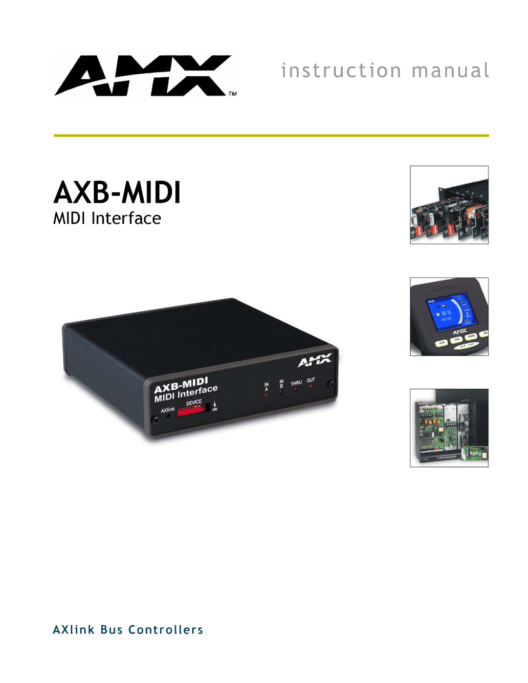 AMX AXB-MIDI instruction manual Axb-Midi 