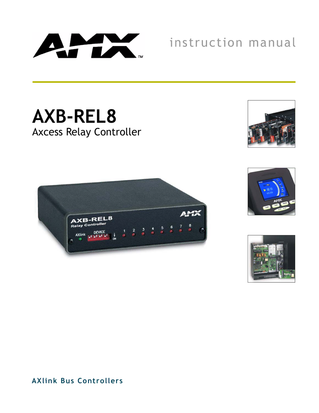 AMX AXB-REL8 instruction manual 