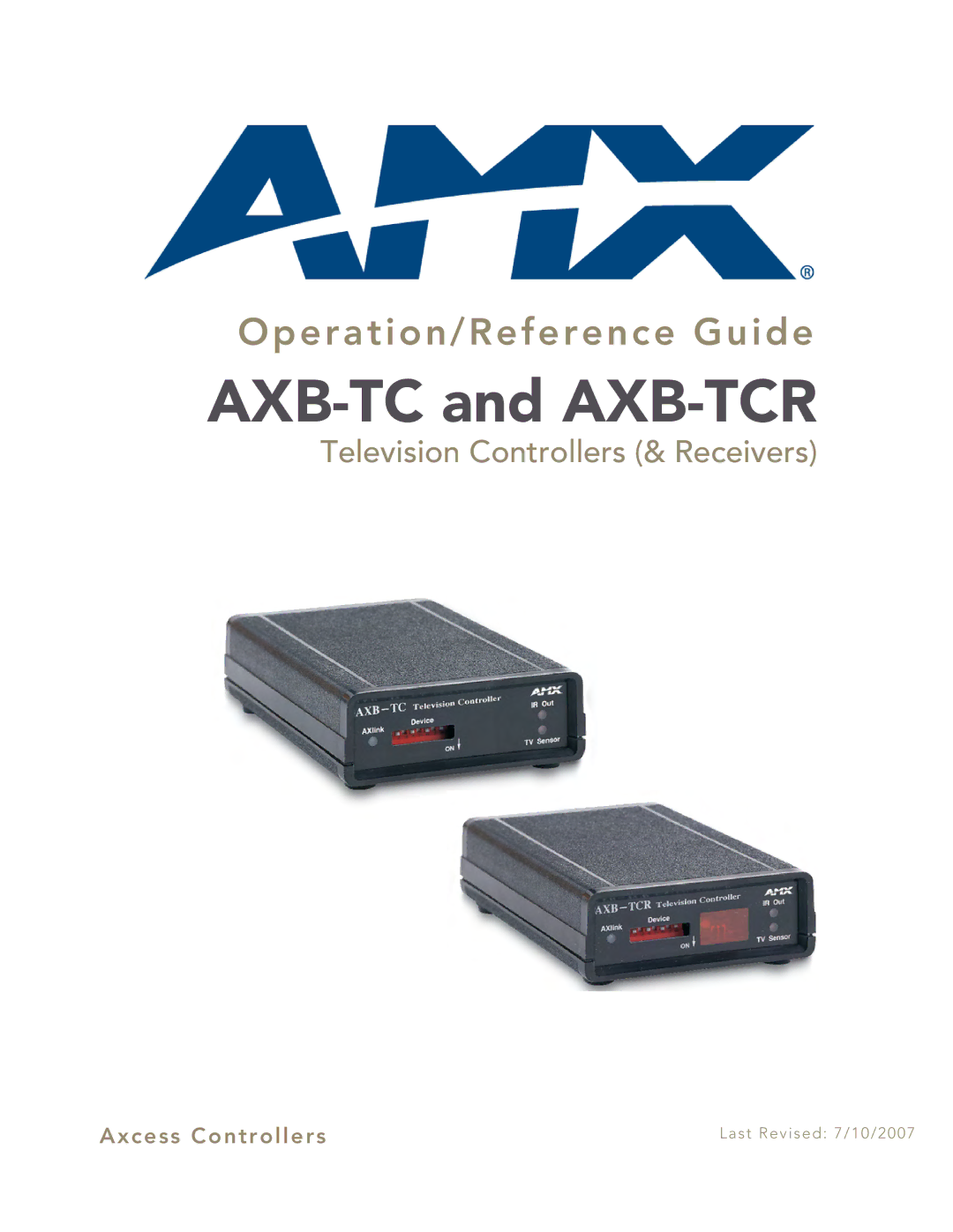 AMX manual AXB-TC and AXB-TCR 