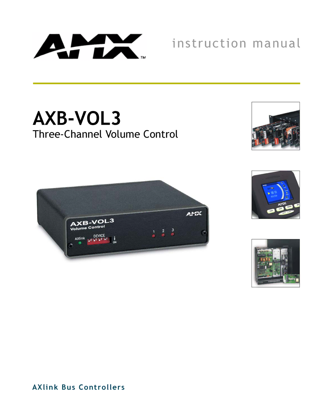 AMX AXB-VOL3 instruction manual 