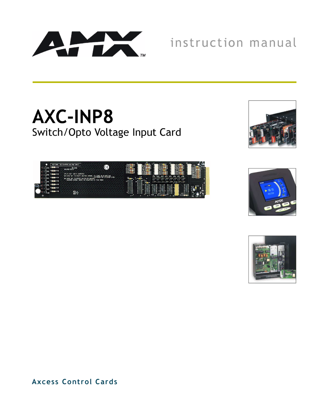 AMX AXC-INP8 instruction manual 