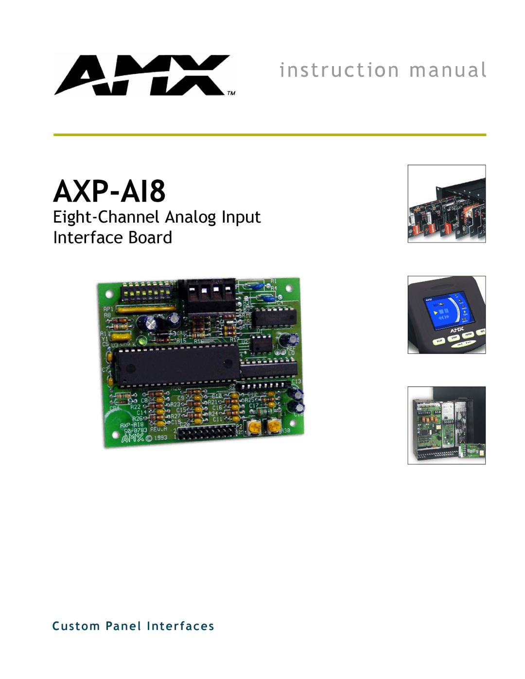 AMX AXP-AI8 instruction manual 