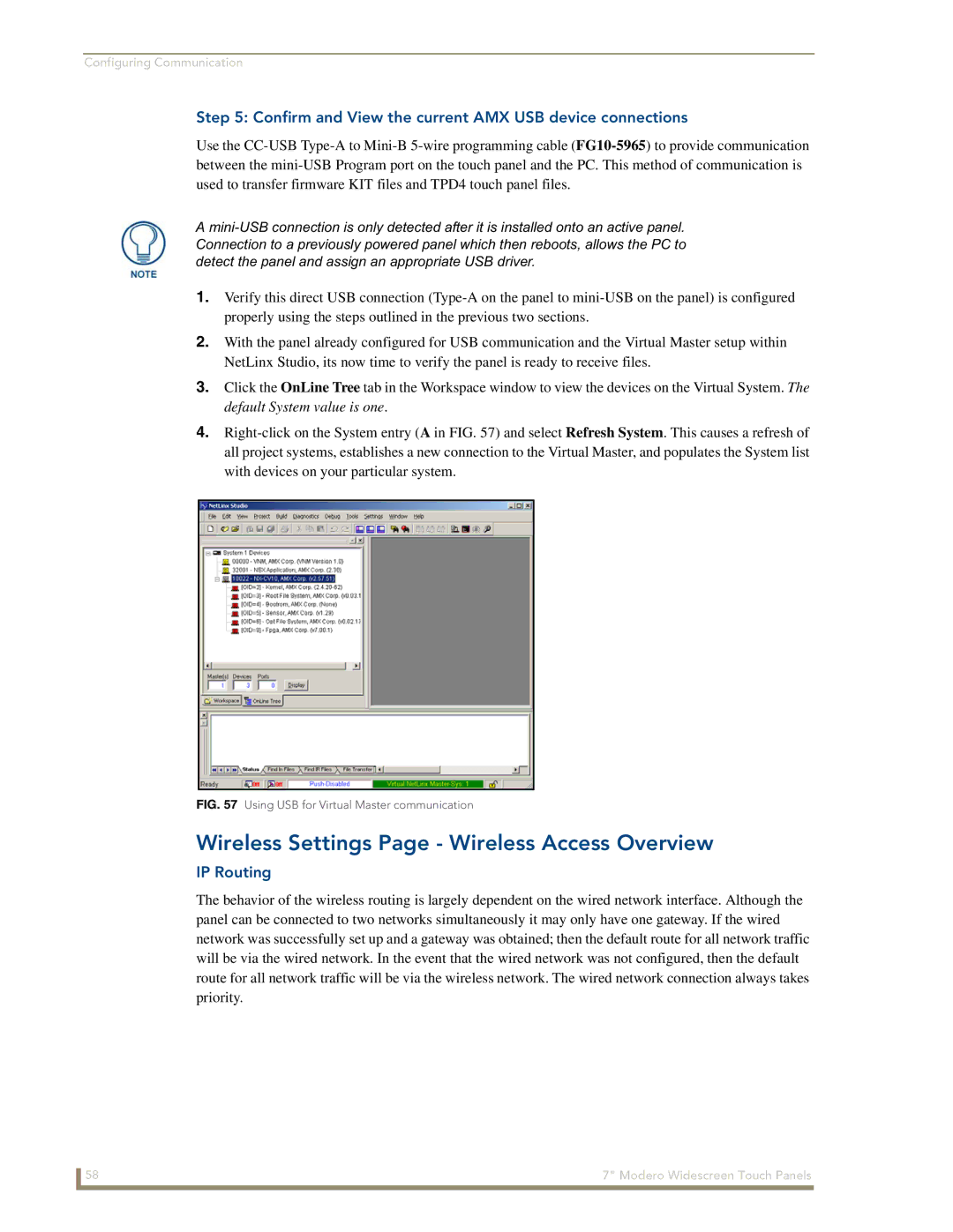 AMX CV7 manual Wireless Settings Page Wireless Access Overview, IP Routing 