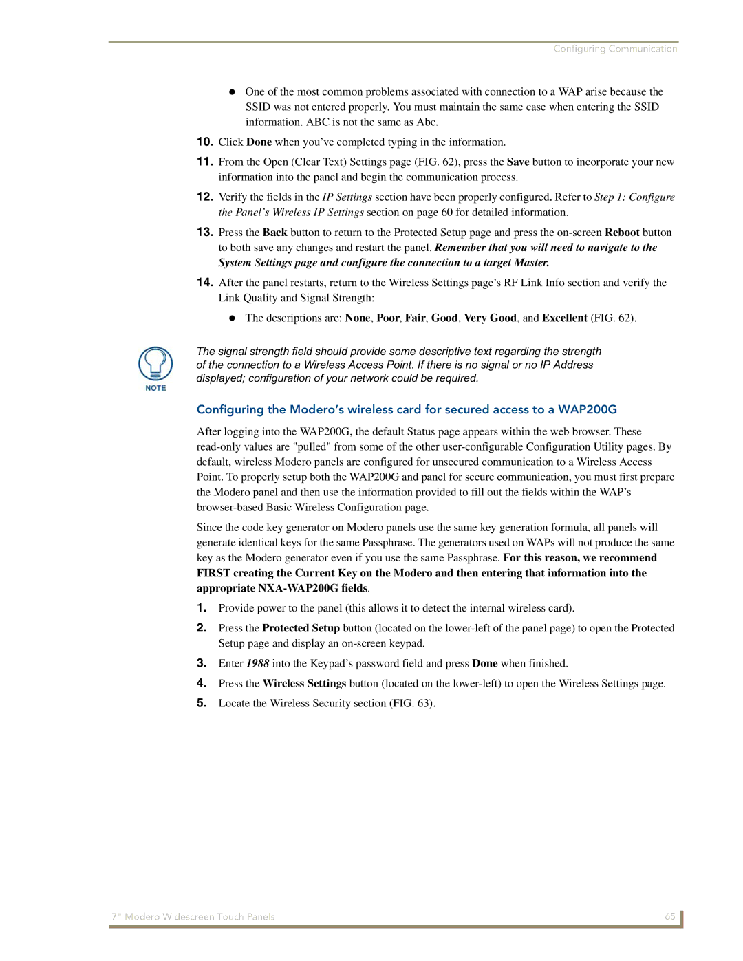 AMX CV7 manual Configuring Communication 