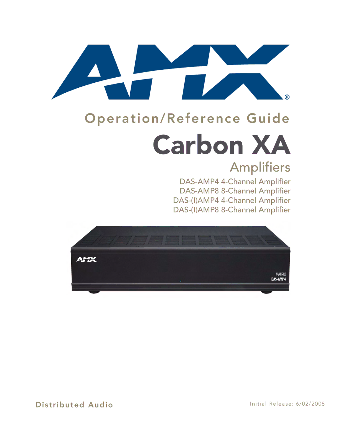 AMX DAS-AMP4 manual Carbon XA 